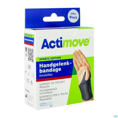 Sie sehen eine Packung Handgelenksbandagen Actimove/sport Einstellbar 14-20cm 75626 1st, Produktbild: 02 Handgelenksbandagen Actimove/sport Einstellbar 14-20cm 75626 1st, A-Nr.: 5263359 - 02