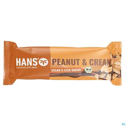 Sie sehen eine Packung Hans Schokoriegel Peanut 30g, Produktbild: 01 Hans Schokoriegel Peanut 30g, A-Nr.: 5717613 - 01