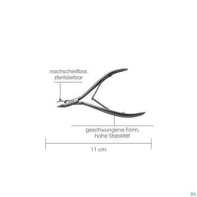 Hautzange Canal Rostfrei/schneide 9mm Diabetiker 11cm 3221- 1st, A-Nr.: 4786635 - 02