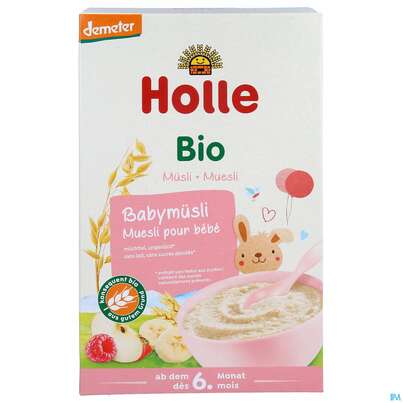 Sie sehen eine Packung Holle Demeter Bio Baby-mueslibrei 250g, Produktbild: 01 Holle Demeter Bio Baby-mueslibrei 250g, A-Nr.: 2364172 - 01