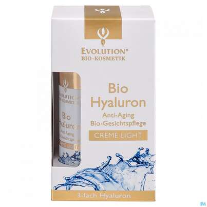 Sie sehen eine Packung Hyaluron Bio Gesichtscreme Light -evo 50ml, Produktbild: 01 Hyaluron Bio Gesichtscreme Light -evo 50ml, A-Nr.: 4542933 - 01