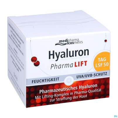 Sie sehen eine Packung Hyaluron Pharma Lift Tag Lsf50 50ml, Produktbild: 05 Hyaluron Pharma Lift Tag Lsf50 50ml, A-Nr.: 5181897 - 05