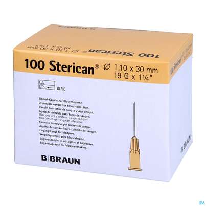 Sie sehen eine Packung Injektionsspritzen U.zubeh. Einmalkanuelen Braun/sterican/blutentn. G19x1 1/4 1,1x30mm 46653 100st, Produktbild: 04 Injektionsspritzen U.zubeh. Einmalkanuelen Braun/sterican/blutentn. G19x1 1/4 1,1x30mm 46653 100st, A-Nr.: 3731827 - 04