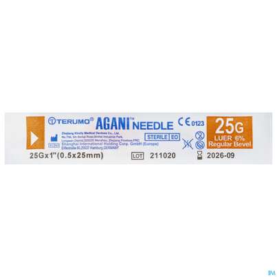 Sie sehen eine Packung Injektionsspritzen U.zubeh. Einmalkanuelen Terumo/luer +luer Lock 0,50x 25mm 1st, Produktbild: 01 Injektionsspritzen U.zubeh. Einmalkanuelen Terumo/luer +luer Lock 0,50x 25mm 1st, A-Nr.: 4238715 - 01