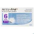 Injektionsspritzen U.zubeh. Insulin Accu-fine Pen Nadeln 0,25mm(31g)/6mm 100st, A-Nr.: 3676198 - 01