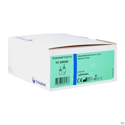 Sie sehen eine Packung Inkontinenz Conveen Kondomurinal/optima Standard 35mm 22035 30st, Produktbild: 02 Inkontinenz Conveen Kondomurinal/optima Standard 35mm 22035 30st, A-Nr.: 3446630 - 02