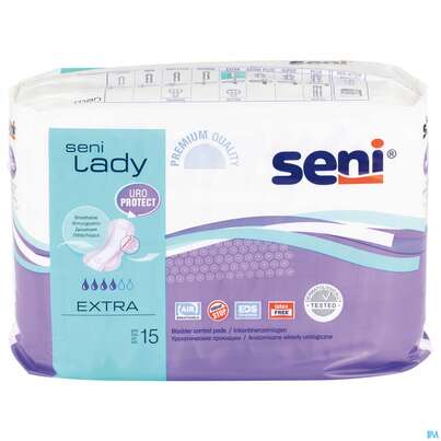 Sie sehen eine Packung Inkontinenz Einlagen Seni Control Extra 15st, Produktbild: 01 Inkontinenz Einlagen Seni Control Extra 15st, A-Nr.: 3586555 - 01