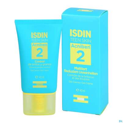 Sie sehen eine Packung Isdin Acniben/teen Gel Cream 40ml, Produktbild: 05 Isdin Acniben/teen Gel Cream 40ml, A-Nr.: 5589368 - 05