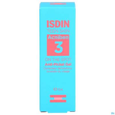 Sie sehen eine Packung Isdin Acniben/teen On The Spot 15ml, Produktbild: 01 Isdin Acniben/teen On The Spot 15ml, A-Nr.: 5589380 - 01