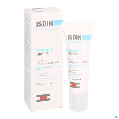Sie sehen eine Packung Isdin Ureadin Ultra 40% Urea Intensiv Exfol Geloil 30ml, Produktbild: 03 Isdin Ureadin Ultra 40% Urea Intensiv Exfol Geloil 30ml, A-Nr.: 4848307 - 03