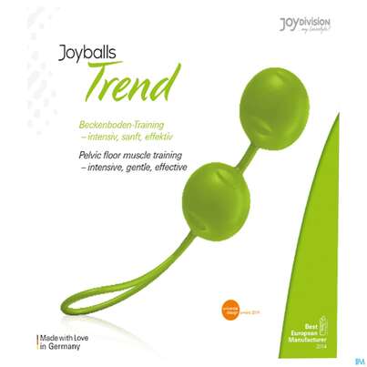 Sie sehen eine Packung Joyballs Beckenbodentrainingskugeln Trend Gruen 1st, Produktbild: 01 Joyballs Beckenbodentrainingskugeln Trend Gruen 1st, A-Nr.: 3432510 - 01
