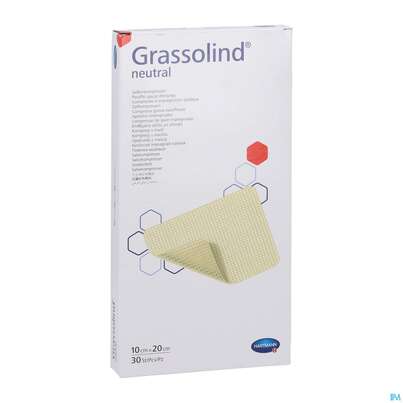Sie sehen eine Packung Kompressen Grassolind Neutral Salbenkompresse Steril 10x 20cm 30st, Produktbild: 03 Kompressen Grassolind Neutral Salbenkompresse Steril 10x 20cm 30st, A-Nr.: 1232646 - 03