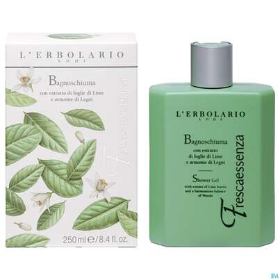 Sie sehen eine Packung L Erbolario Bad +duschgel Frescaessenza 036.7 250ml, Produktbild: 02 L Erbolario Bad +duschgel Frescaessenza 036.7 250ml, A-Nr.: 4387013 - 02