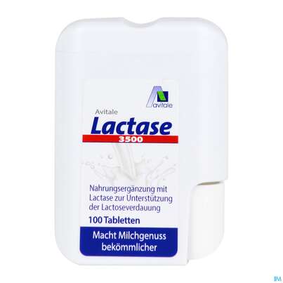 Sie sehen eine Packung Lactase Tabl 3.500 Fcc 100st, Produktbild: 05 Lactase Tabl 3.500 Fcc 100st, A-Nr.: 5296235 - 05