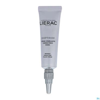 Sie sehen eine Packung Lierac Dioptiride Augenpflege Falten 15ml, Produktbild: 03 Lierac Dioptiride Augenpflege Falten 15ml, A-Nr.: 4763640 - 03