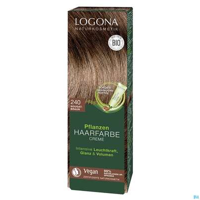 Sie sehen eine Packung Logona Haarpflege Colorcreme 240 Nougatbraun 150ml, Produktbild: 01 Logona Haarpflege Colorcreme 240 Nougatbraun 150ml, A-Nr.: 5410702 - 01