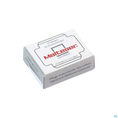 Sie sehen eine Packung Malteser Hornhautklingen 10 Stk, Produktbild: 01 Malteser Hornhautklingen 10 Stk, A-Nr.: 3002399 - 01