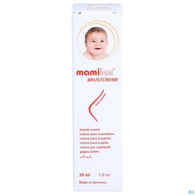 Sie sehen eine Packung Mamilan Brustcreme 30ml, Produktbild: 01 Mamilan Brustcreme 30ml, A-Nr.: 3042217 - 01