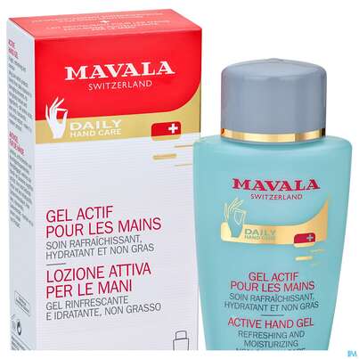 Sie sehen eine Packung Mavala Aktiver Hand Gel 150ml, Produktbild: 02 Mavala Aktiver Hand Gel 150ml, A-Nr.: 2976656 - 02