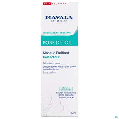 Sie sehen eine Packung Mavala Detox Pore Reinigungsmaske 540.02 65ml, Produktbild: 01 Mavala Detox Pore Reinigungsmaske 540.02 65ml, A-Nr.: 4910733 - 01