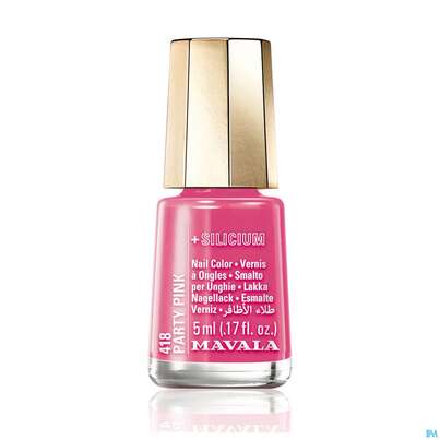 Sie sehen eine Packung Mavala Nagellacke +si 418 Party Pink 5ml, Produktbild: 01 Mavala Nagellacke +si 418 Party Pink 5ml, A-Nr.: 5570943 - 01