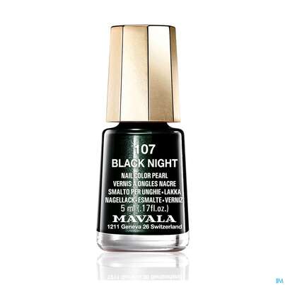 Sie sehen eine Packung Mavala Nagellacke 107 Black Nig 5ml, Produktbild: 01 Mavala Nagellacke 107 Black Nig 5ml, A-Nr.: 4197293 - 01