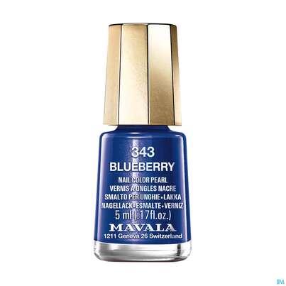 Sie sehen eine Packung Mavala Nagellacke 343 Blueberry 5ml, Produktbild: 02 Mavala Nagellacke 343 Blueberry 5ml, A-Nr.: 3653375 - 02