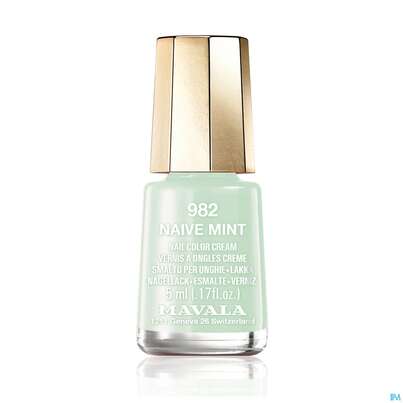 Sie sehen eine Packung Mavala Nagellacke 982 Naive Mint 5ml, Produktbild: 02 Mavala Nagellacke 982 Naive Mint 5ml, A-Nr.: 5066400 - 02