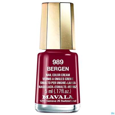 Sie sehen eine Packung Mavala Nagellacke 989 Bergen 5ml, Produktbild: 01 Mavala Nagellacke 989 Bergen 5ml, A-Nr.: 4909084 - 01