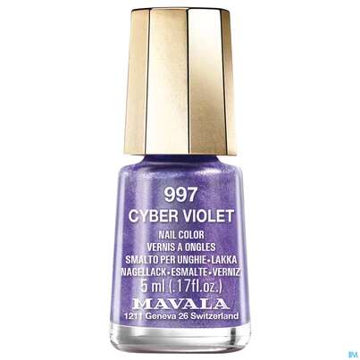 Sie sehen eine Packung Mavala Nagellacke 997 Cyber Violett 5ml, Produktbild: 01 Mavala Nagellacke 997 Cyber Violett 5ml, A-Nr.: 4909167 - 01