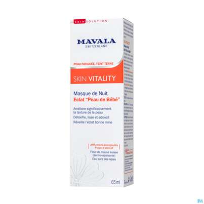 Sie sehen eine Packung Mavala Skin Vitality Nachtmaske 535.02 65ml, Produktbild: 02 Mavala Skin Vitality Nachtmaske 535.02 65ml, A-Nr.: 4910696 - 02