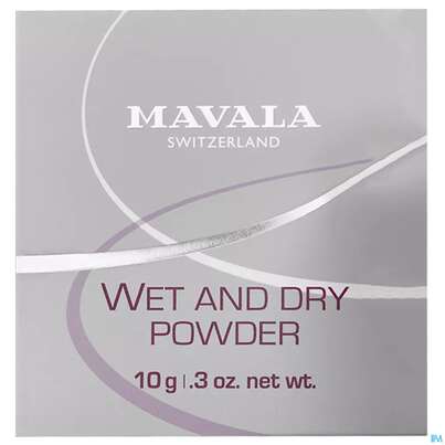 Sie sehen eine Packung Mavalia Wet+dry Puder Kasbah 10ml, Produktbild: 01 Mavalia Wet+dry Puder Kasbah 10ml, A-Nr.: 3649238 - 01