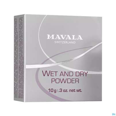 Sie sehen eine Packung Mavalia Wet+dry Puder Kasbah 10ml, Produktbild: 02 Mavalia Wet+dry Puder Kasbah 10ml, A-Nr.: 3649238 - 02