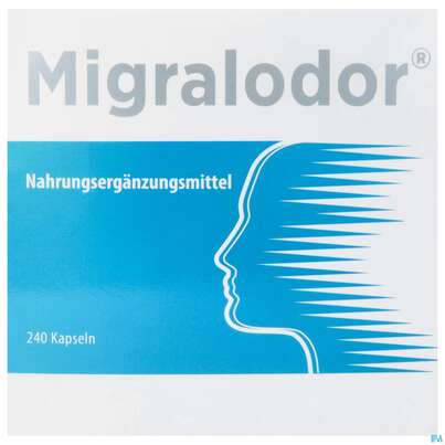 Sie sehen eine Packung Migradolor Kapseln Vorteilspackung 240st, Produktbild: 01 Migradolor Kapseln Vorteilspackung 240st, A-Nr.: 4595881 - 01