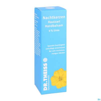 Sie sehen eine Packung Nachtkerzen Dr.theiss Handbalsam Hautzart 100ml, Produktbild: 03 Nachtkerzen Dr.theiss Handbalsam Hautzart 100ml, A-Nr.: 3154442 - 03