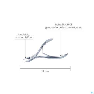 Nagel Zange Canal/rostfrei Schlanke Spitze Ecken 11cm 3016- 1st, A-Nr.: 4786368 - 02