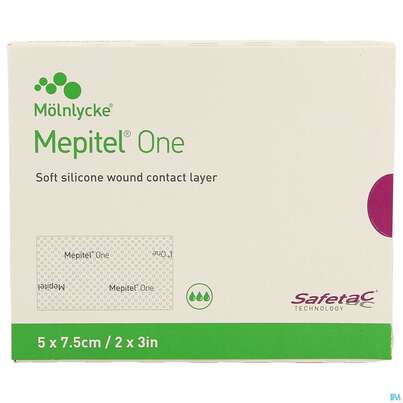 Sie sehen eine Packung Netzauflagen Mepitel/one Silikon Steril 5x 7,5cm 10st, Produktbild: 01 Netzauflagen Mepitel/one Silikon Steril 5x 7,5cm 10st, A-Nr.: 3423008 - 01