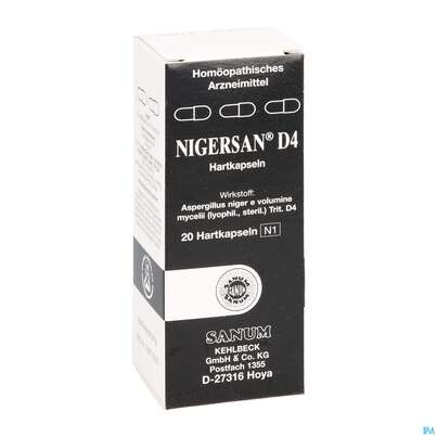 Sie sehen eine Packung Nigersan Kapseln D4 20st, Produktbild: 02 Nigersan Kapseln D4 20st, A-Nr.: 1769725 - 02