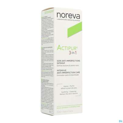 Sie sehen eine Packung Noreva Actipur Creme 3in1 30ml, Produktbild: 02 Noreva Actipur Creme 3in1 30ml, A-Nr.: 5218790 - 02