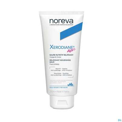 Sie sehen eine Packung Noreva Xerodiane Ap+ Balsam Tube 200ml, Produktbild: 08 Noreva Xerodiane Ap+ Balsam Tube 200ml, A-Nr.: 4606811 - 08