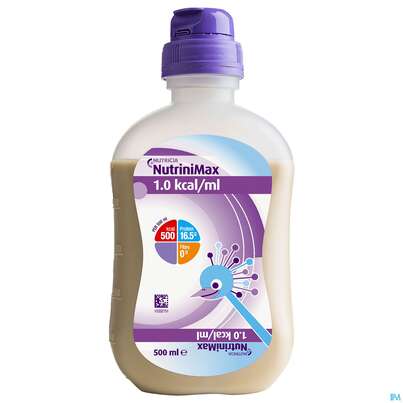 Sie sehen eine Packung Nutrinimax 500ml Sondennahrung Smart Pack 12fl, Produktbild: 02 Nutrinimax 500ml Sondennahrung Smart Pack 12fl, A-Nr.: 4839076 - 02