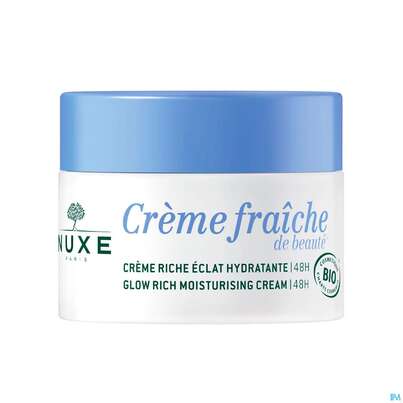 Sie sehen eine Packung Nuxe Creme/fraiche/de Beaute Glow Rich Cream 48h 2023 50ml, Produktbild: 04 Nuxe Creme/fraiche/de Beaute Glow Rich Cream 48h 2023 50ml, A-Nr.: 5821084 - 04