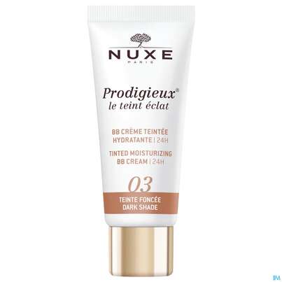 Sie sehen eine Packung Nuxe Tinted Moist Bb Cream Le Teint Eclat 24h Moisturising Dark 30ml, Produktbild: 04 Nuxe Tinted Moist Bb Cream Le Teint Eclat 24h Moisturising Dark 30ml, A-Nr.: 5893735 - 04