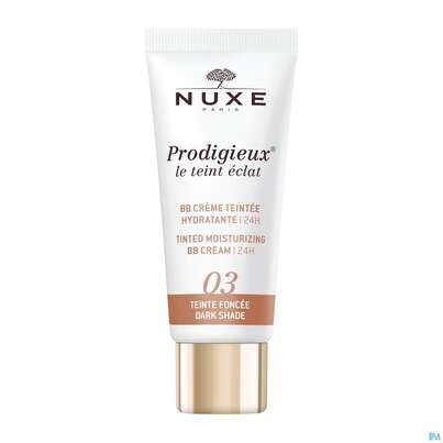 Sie sehen eine Packung Nuxe Tinted Moist Bb Cream Le Teint Eclat 24h Moisturising Dark 30ml, Produktbild: 05 Nuxe Tinted Moist Bb Cream Le Teint Eclat 24h Moisturising Dark 30ml, A-Nr.: 5893735 - 05