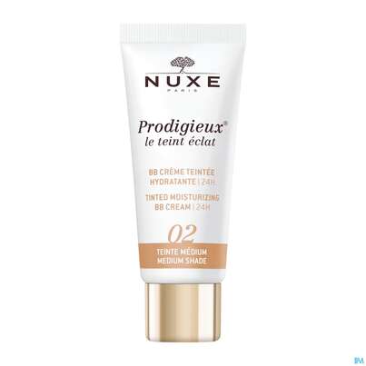 Sie sehen eine Packung Nuxe Tinted Moist Bb Cream Le Teint Eclat 24h Moisturising Medium 30ml, Produktbild: 05 Nuxe Tinted Moist Bb Cream Le Teint Eclat 24h Moisturising Medium 30ml, A-Nr.: 5893729 - 05