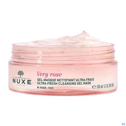 Sie sehen eine Packung Nuxe Very Rose Clean/mask Reinigungsgelmaske 150ml, Produktbild: 04 Nuxe Very Rose Clean/mask Reinigungsgelmaske 150ml, A-Nr.: 5301278 - 04