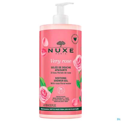 Sie sehen eine Packung Nuxe Very Rose Soothing Shower Gel 750ml, Produktbild: 01 Nuxe Very Rose Soothing Shower Gel 750ml, A-Nr.: 5881324 - 01