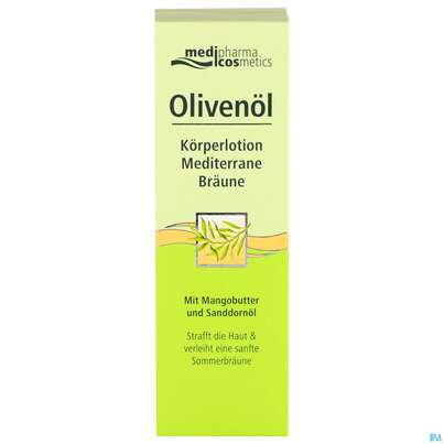 Sie sehen eine Packung Oliven Oel Dr.theiss Koerperlotion Mediterrane Braeune 200ml, Produktbild: 01 Oliven Oel Dr.theiss Koerperlotion Mediterrane Braeune 200ml, A-Nr.: 3698260 - 01