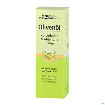 Sie sehen eine Packung Oliven Oel Dr.theiss Koerperlotion Mediterrane Braeune 200ml, Produktbild: 04 Oliven Oel Dr.theiss Koerperlotion Mediterrane Braeune 200ml, A-Nr.: 3698260 - 04