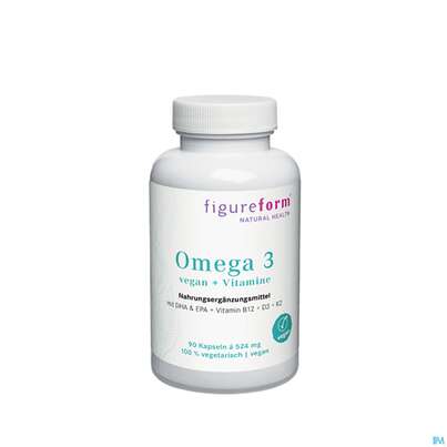 Sie sehen eine Packung Omega -3 Vegan +vitamine Figureform 90st, Produktbild: 02 Omega -3 Vegan +vitamine Figureform 90st, A-Nr.: 5339200 - 02